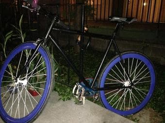 Blue fixie/one single speed bike stolen 1