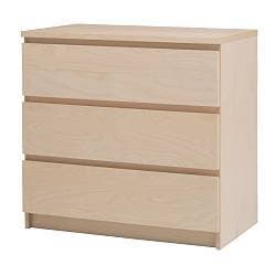 IKEA MALM 3-drawer chest Birch - $40 1
