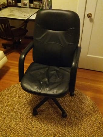 Leather desk chair $35 1