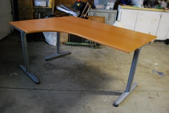 BEAUTIFUL IKEA GALANT CORNER DESK, birch veneer - $80 (Was $200 new) 2