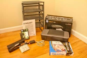 HP Printer + IKEA Lennart Drawer + Ink cartridges + Stuff = 15$ 1