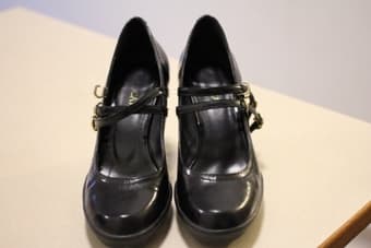 $65, Size 6 black high heels 2