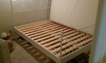 Queen size IKEA metallic bed like new - $70 Palo Alto 2