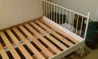 Queen size IKEA metallic bed like new - $70 Palo Alto 3