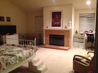 Huge master bedroom with full bath 2