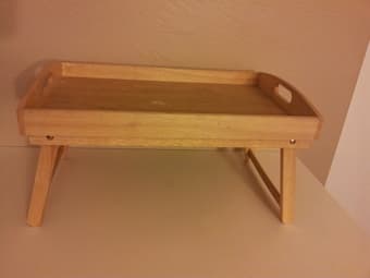Natural Wood Breakfast Tray/Table w/ Legs ($10) 2