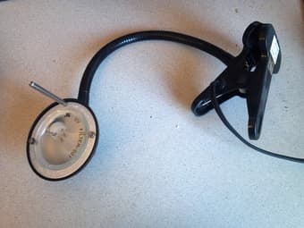 2 lights (desk/wall + clip on) - $10 1