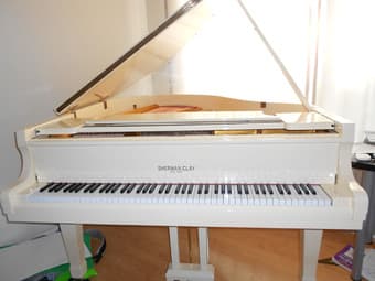 Sherman Clay Grand Piano White - $4000 (Foster City) 1