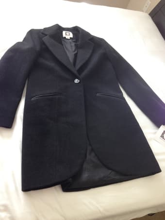 Anne Klein Charcoal Wool Coat 2
