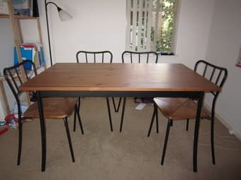 Dinning table and 4 Chair, $ 80 1