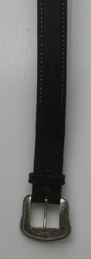 $10 - Nocona Western Leather Belt & Buckle - Black size 30" (S-M) 1