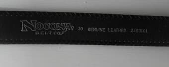 $10 - Nocona Western Leather Belt & Buckle - Black size 30" (S-M) 2