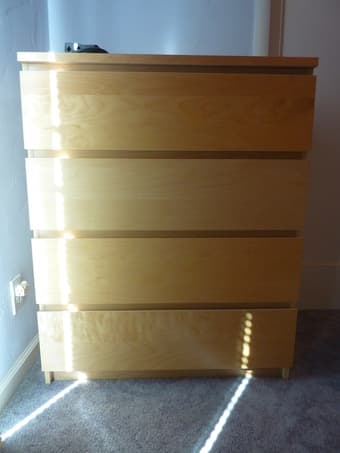 3-drawer and 4-drawer Ikea MALM chests 1