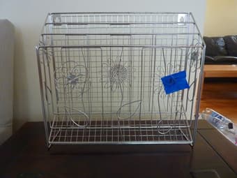 Binders; desk organizer; hair curler; Martha Stewart Wreaths book 2