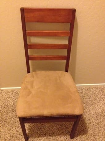 Comfy fold-able wooden chair with cushion - $25 2