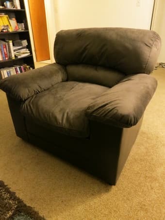 2 Piece Chocolate Suede Upholstered/Bonded Leather Frame Sofa Set 2