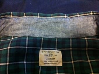 J. Crew forest green plaid button down shirt M 1