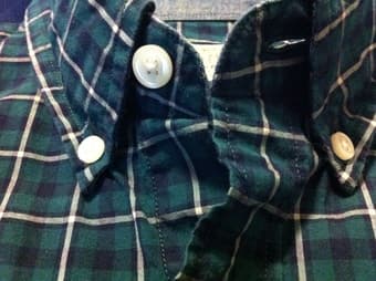 J. Crew forest green plaid button down shirt M 2