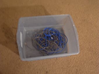 internet lines  for $5 together with a plastics box 1