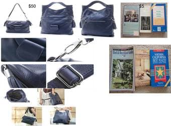 leather bag, books, umbrella 2