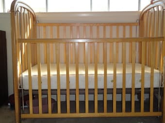 crib+infant mattress, chair, bike 1