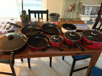 Set of Kitchen Pots ($30) and Set of Utensils ($20) for sale 1