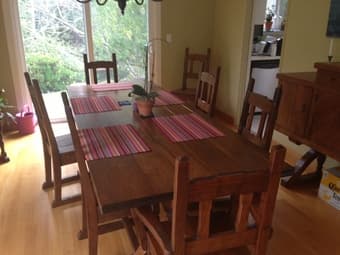 Dining Set - Custom Made Oak with Hutch - $650 1