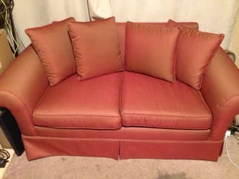 Love Seat with 4 cushions along with 2 floor cushions - $300 1