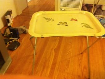 Folding table, $5-$10 2