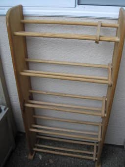 Wooden Clothes Rack $10 1
