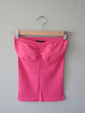 Bebe women's pink tube top size small 1