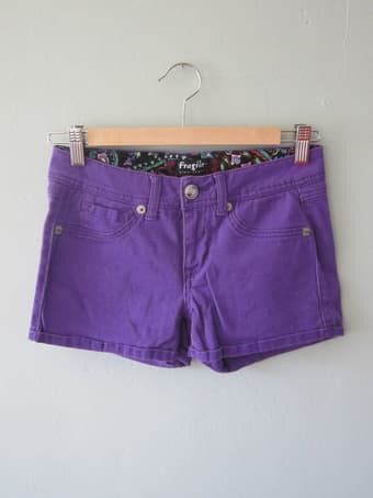 Purple denim shorts women's size 2 1
