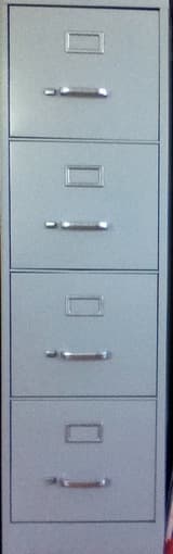Staples 4-Drawer Beige Filing Cabinet - $80 1
