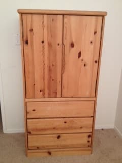 Moving sale: Farm Table & 6 chairs/treadmill/armoire/double bed 2