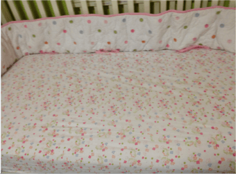 Crib fitted sheets, Bumper, and Quilt 1