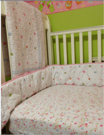 Crib fitted sheets, Bumper, and Quilt 2