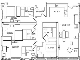 Subletting Room in 4-Bedroom Munger 2 Apartment 2