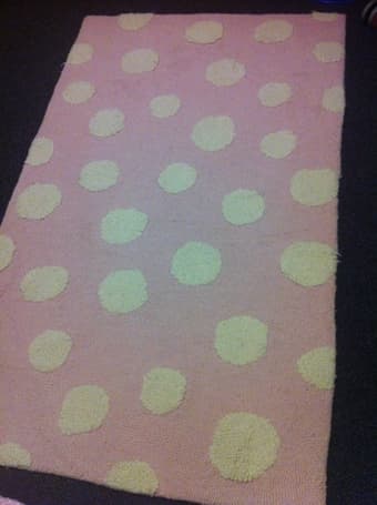 Pink Polka Dots Carpet 1
