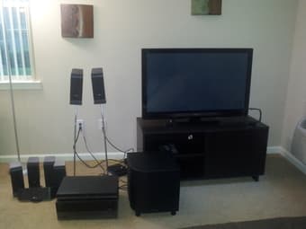 We are selling our complete entertainment system due to moving!! 1