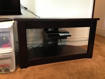 Black TV Stand - GREAT condition $75 OBO 1