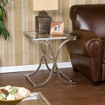 Side / end table in silver for sale at $150 - A real bargain! 1