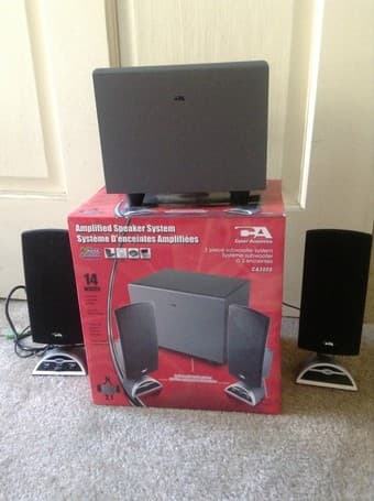 MOVING SALE: electronic fan, cyber acoustics 2