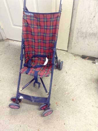 MOVING SALE: basket, stroller, diaper disposal pail 2