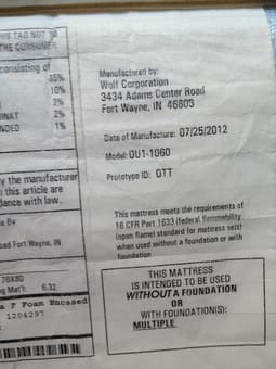king size mattress (ultra firm) with steel frame- $220-palo alto 2