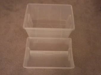 Two-layer plastic storage for $5 1