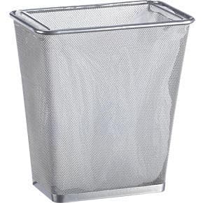 Silver Mesh Trash Can, holds reused plastic bags $5 1