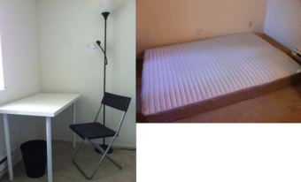 Mattress full size IKEA – 5 months old, like-new! +desk, lamp, chair 1