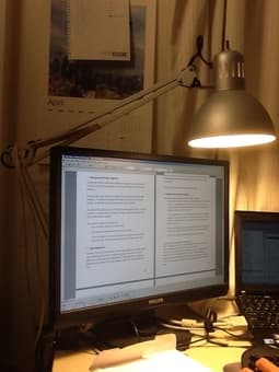 Ikea clip on table study lamp with extra bulb 1
