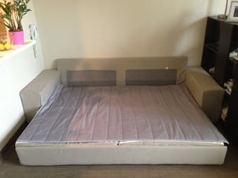 IKEA KIVIK sofa bed plus two matching footstools 3