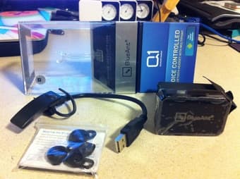 Car stuff: bluetooth headset, snow chain, seat belt extender, GPS case 1
